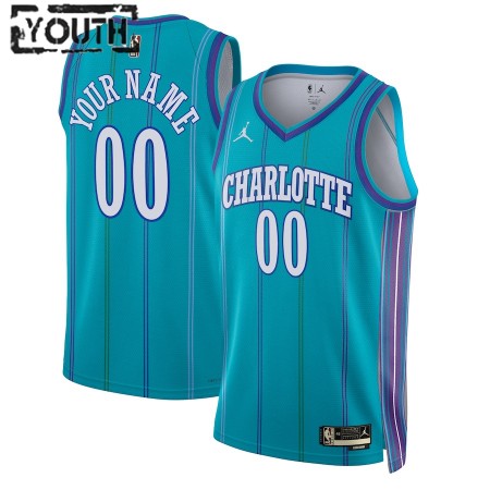 Dres Charlotte Hornets Prilagođeni Jordan 2023-24 Classic Edition Teal Swingman - Dječji